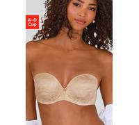 Multiway-BH LASCANA, Damen, Gr. 85, Cup C, beige (puder), Spitze, Obermaterial: 85% Polyamid, 15% Elasthan, BHs, mit nahtlos vorgeformten Schalen und vielen Tragevarianten (39197348-85) puder