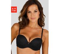 Multiway-BH LASCANA, Damen, Gr. 95, Cup D, schwarz, Spitze, Obermaterial: 85% Polyamid, 15% Elasthan, BHs, mit nahtlos vorgeformten Schalen und vielen Tragevarianten (61112640-95) schwarz