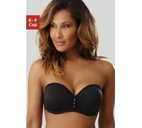 Multiway-BH NUANCE BY LASCANA "Schalen-BH, BH mit Bügel, trägerloser BH, Dirndl-BH", Damen, Gr. 85, Cup E, schwarz, Microtouch, Obermaterial: 88% Polyamid, 12% Elasthan, BHs, mit abnehmbaren Trägern,