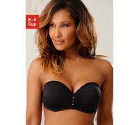 Multiway-BH NUANCE BY LASCANA "Schalen-BH, BH mit Bügel, trägerloser BH, Dirndl-BH", Damen, Gr. 90, Cup D, schwarz, Microtouch, Obermaterial: 88% Polyamid, 12% Elasthan, BHs, mit abnehmbaren Trägern, 