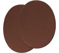 mumbi Flicken zum Aufbügeln, Bügelflicken Lederimitat, oval, dunkelbraun (2 Stück)