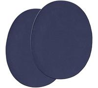 mumbi Flicken zum Aufbügeln, Bügelflicken Lederimitat, oval, graublau (2 Stück)