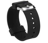 mumbi Uhrenarmband 22mm Silikon, Ersatz Armband für Uhren, Schwarz