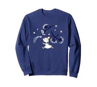 Mumin Herbst Little My Shooting Star Winter Sweatshirt, Unisex für Erwachsene, Marineblau, S