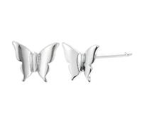 MUMREUES Ohrringe Silber Weißgold Schmetterling Ohrringe Damen Stecker Hypoallergen Wasserfest Minimalistische Schmuck Geschenke