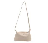 Mumuve Elegante einfarbige Kunstleder-Eimertasche mit Reißverschluss für Damen, lässiger Einkauf, einfache Umhängetasche, weiß, As shown in the picture (1-3cm error)