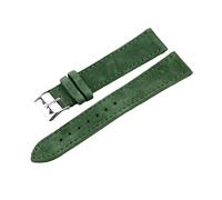 MUNACRAFT 18/20/22mm weiches, hautfreundliches Wildleder-Rindsleder-Uhrenarmband als Ersatz für mechanische Uhren, Grün, 18mm