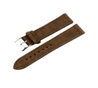 MUNACRAFT 18/20/22mm weiches, hautfreundliches Wildleder-Rindsleder-Uhrenarmband als Ersatz für mechanische Uhren, Kaffee, 18mm