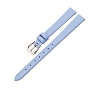 MUNACRAFT 6-20mm hautfreundliches, atmungsaktives, ultradünnes, bequemes Rindsleder-Armband, roségoldenes Uhrenarmband mit Dornschließe aus echtem Leder, Himmelblau, 16mm