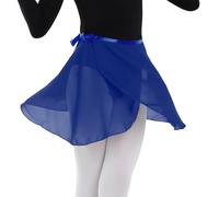 MUNAFIE Ballettkleidung Damen Ballett Rock Verstellbare Taille Krawatten Chiffon Wickelrock Tanz Röcke für Damen und Mädchen Dunkelblau