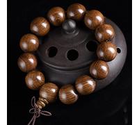 MUNANI Mala-Perlen, Rosenkränze, 1 Stück Golddraht-Sandelholz-Perlenarmband, Glatte Körnung, kleines Loch, Sandelholz-Rosenkranz, 20 mm x 12 (Color : 18 mm x 13)