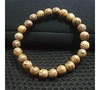 MUNANI Mala-Perlen, Rosenkranzperlen, 1 Stück Yoga 108 Perlen Rosenkranz Armband Natürliches Sandelholz Buddhistischer Buddha Holz Gebetsperlen Lotus Armband-braun