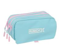 MUNICH SKY Federmäppchen, dreifaches Federmäppchen für Kinder, ideal für Kinder im Schulalter, bequem und vielseitig, Qualität und Widerstandsfähigkeit, 21,5 x 8 x 10 cm