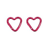 munkees, 2 x Mini Herzkarabiner, Schlüsselanhänger, Rot, 3220