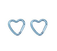 Munkees Herz Karabiner blau 2 Stck Schlüsselanhänger