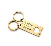 MunkiMix Schlüsselanhänger Personalisiert für Mama Partner Frauen Freundin, Gravur Herz Puzzle Schlüsselanhänger Geschenk Muttertag (Gold Text