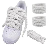 MUNSKT Dicke Schnürsenkel 8mm für Air Force 1 & Co. - Hochwertige Baumwollseil-Qualität, Modisches Design, Umweltfreundlich, Universell, Stabil