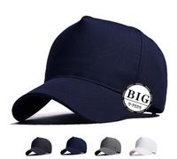 MUNULA Baseballkappe in Übergröße, XXL, hohe Krone, großer Kopf, Hüte für Herren, Väter, verstellbar, einfarbig, Laufkappe, 59,9-65 cm, Blau, XXL/3XL