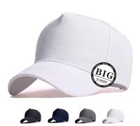 MUNULA Baseballkappe, Übergröße, XXL, hohe Krone, großer Kopf, Hüte für Herren, Vater, Hut, verstellbar, einfarbig, Laufkappe, 59,9 cm - 65 cm, Weiss/opulenter Garten, XXL/3XL