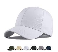 MUNULA Übergroße Baseballkappe, XXL, großer Kopf, Hüte für Herren, großer Kopf, Hut, verstellbar, 59,9 cm - 68,1 cm, Weiss/opulenter Garten, XXL/3XL