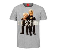 Muppets The Old School Waldorf & Statler T-Shirt Male Grey-Melange, Größe:L