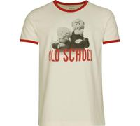Muppets Waldorf & Statler - Old School Unisex Ringershirt altweiß 3XL