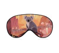 Mural Koala-Schlafmaske, weich, bequem, Augenmaske mit verstellbarem Riemen, Augenabdeckung, Augenschatten für Männer und Frauen, Arbeit, Reisen