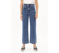 MURLIAA HIGH CROPPED WIDE JEANS | recycelter Baumwoll Mix Comfort Stretch - blau (31-32)