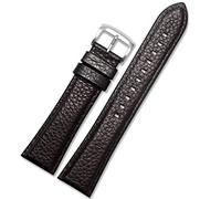 MURVE Für Armani AR1982/AR60003/AR60004/AR60005 Uhrenarmband klassisches Rindsleder Armband 22mm Schwarz braun Dunkelbraunes Armband Dornschließe, 22 mm, Achat