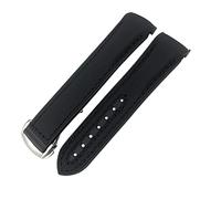 MURVE Gummi-Nylon-Lederarmband, 20 mm, 22 mm, 19, 21 mm, für Omega Seamaster GMT Planet Ocean Diver 300, orangefarbenes Silikon-Uhrenarmband, 22 mm, Azetat, Kein Edelstein