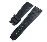 MURVE Gummi-Uhrenarmband, 23,5 mm, 24 mm, für Calibre de Cartier Tank Solo Santos de, wasserdichtes Silikon-Uhrenarmband, 24 mm, Azetat, Kein Edelstein