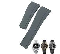 MURVE Gummi-Uhrenarmband für Rolex Daytona Submariner GMT Yacht-Master Oysterflex Silikon-Armband mit Faltschließe, 20 mm / 21 mm, 21 mm, Azetat, Kein Edelstein