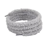 MURYE Plüsch-Polyester-Schnürsenkel, 120 cm lang, pelzige Sneaker-Schnürsenkel, Ersatz für Sneaker, Läufer, Schuhzubehör, Schnürsenkel für den Winter, grau, 120