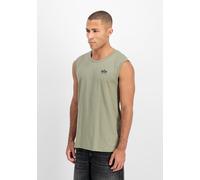 Muscleshirt ALPHA INDUSTRIES "Backprint Tank", Herren, Gr. M, olive, schwarz, Obermaterial: 100% Baumwolle, Shirts (67060711-M) olive, schwarz