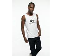 Muscleshirt ALPHA INDUSTRIES "Basic Logo Sleeveless Shirt", Herren, Gr. XL, weiß, Single Jersey, Obermaterial: 100% Baumwolle, bedruckt, regular fit normal, Rundhals, Shirts (73757633-XL) weiß