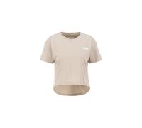 Muscleshirt ALPHA INDUSTRIES "Organics Cropped OS T Wmn", Damen, Gr. L, beige (organic beige), Obermaterial: 100% Baumwolle, Shirts Muscleshirt (27717547-L)