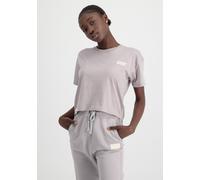 Muscleshirt ALPHA INDUSTRIES "Organics Cropped OS T Wmn", Damen, Gr. L, grau (organic grau), Obermaterial: 100% Baumwolle, Shirts Muscleshirt (92218523-L)