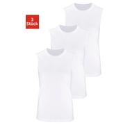 Muscleshirt H.I.S, Herren, Gr. 5/M, weiß, Jersey, Obermaterial: 100% Baumwolle, unifarben, Basic, figurbetont normal, Rundhals, Shirts, mit Rundhalsausschnitt (235531-5) weiß