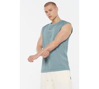 Muscleshirt HARLEM SOUL, Herren, Gr. S, blau (fog blau), Single Jersey, Material: 100% Baumwolle, bedruckt, regular fit normal, Rundhals, Shirts, mit offenen Kanten (73158853-S) fog blau