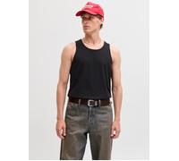 Muscleshirt JACK & JONES "JJEORGANIC BASIC TANKTOP NOOS", Herren, Gr. S, schwarz, Jersey, Obermaterial: 100% Baumwolle, unifarben, normal, Rundhals, Shirts, Baumwolle, Rundhalsausschnitt (92674842-S) 