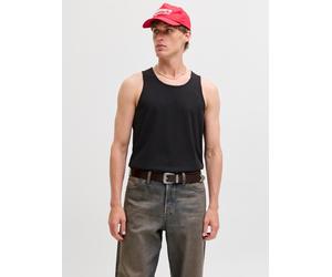 Muscleshirt JACK & JONES "JJEORGANIC BASIC TANKTOP NOOS", Herren, Gr. XS, schwarz, Jersey, Obermaterial: 100% Baumwolle, unifarben, normal, Rundhals, Shirts, Baumwolle, Rundhalsausschnitt (92674842-XS