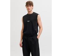 Muscleshirt JACK & JONES "JJESOHO SLEEVELESS TEE SN", Herren, Gr. L, schwarz, Jersey, Obermaterial: 100% Baumwolle, unifarben, normal, Rundhals, Shirts, mit Logobranding (54851913-L) schwarz