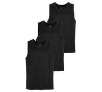 Muscleshirt MAN'S WORLD, Herren, Gr. 4XL (68/70), schwarz, Single Jersey, Obermaterial: 100% Baumwolle, unifarben, Basic, Basic schmal, Rundhals, Shirts, schmal geschnitten, Rundhalsausschnitt, aus 10