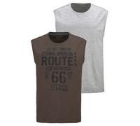 Muscleshirt MAN'S WORLD, Herren, Gr. XL (56/58), grau (grau, mel, oliv), Single Jersey, Obermaterial: 100% Baumwolle. Obermaterial Melange: 95% Baumwolle, 5% Viskose, bedruckt, meliert, unifarben, Bas