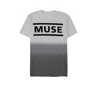 MUSE T Shirt Band Logo Nue offiziell Unisex Dip Dye Weiß L