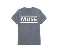 MUSE T Shirt Band Logo Nue offiziell Herren Dye Wash Schwarz XL