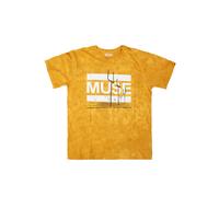 MUSE T Shirt Origin of Symmetry Nue offiziell Herren Orange Gelb Mineral Wash XL