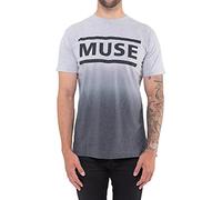 MUSE T Shirt Band Logo Nue offiziell Unisex Dip Dye Weiß S