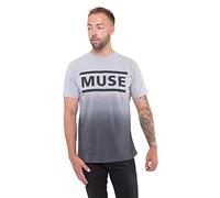 MUSE T Shirt Band Logo Nue offiziell Unisex Dip Dye Weiß S