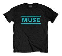 Muse T Shirt Light Blau Band Logo Nue offiziell Herren Schwarz M